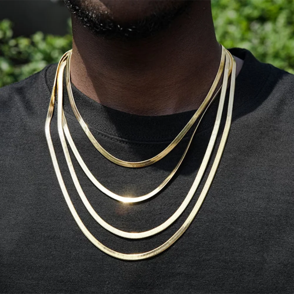 Men Accessories Neck Chain - الفولاذ المقاوم للصدأ ثعبان سلسلة قلادة