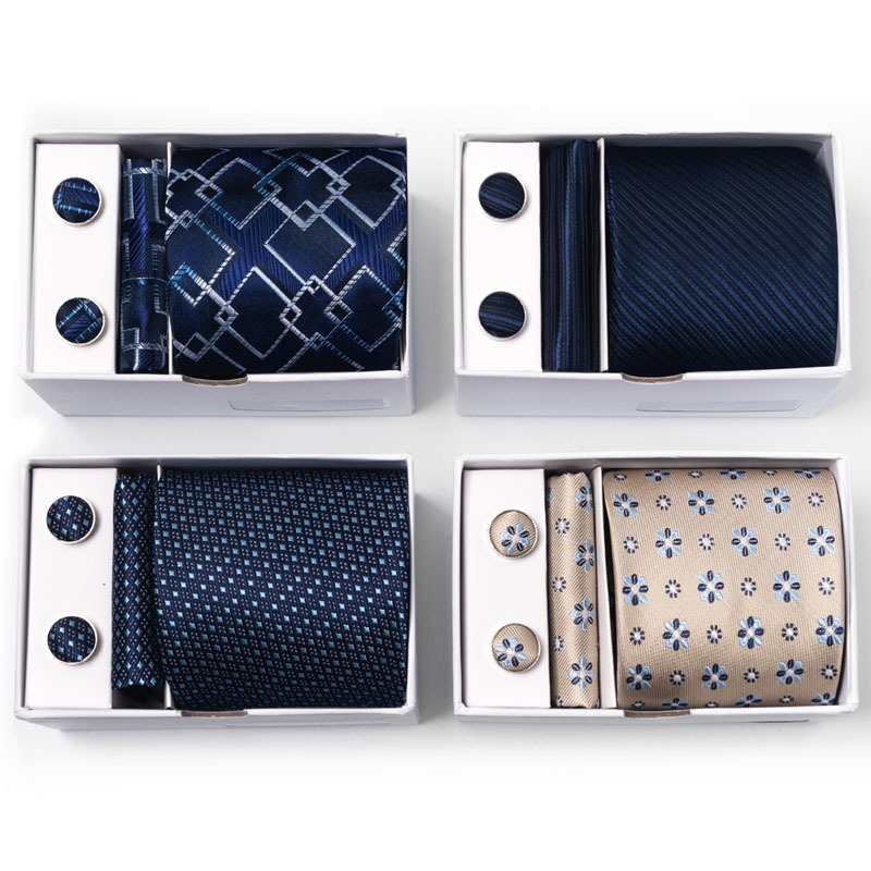 جديد الرجال زهرة البولكا نقطة  - مراجعة Neck Tie Set Box وسعره