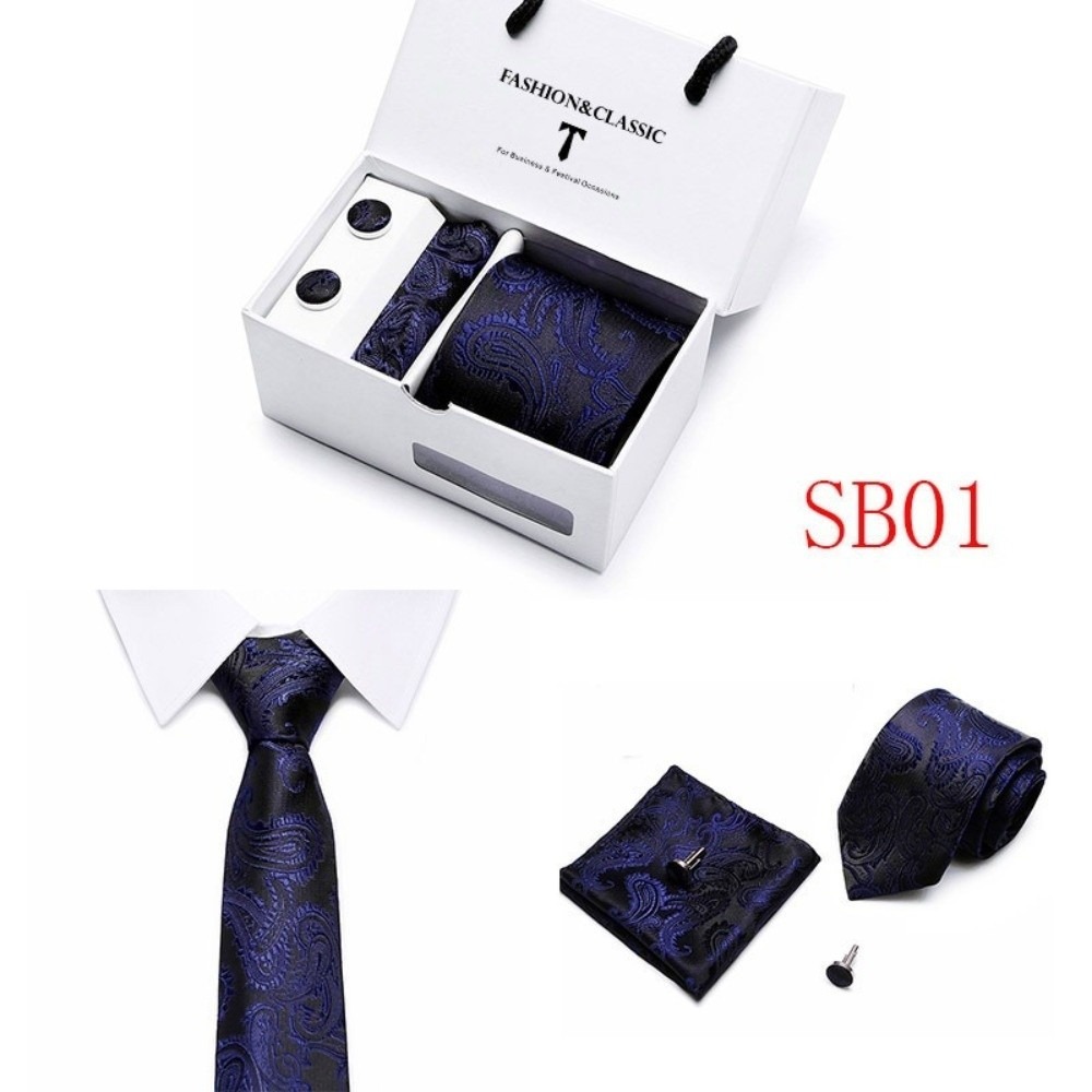 طقم ربطة عنق فاخرة من الحرير ا - مراجعة Neck Tie Set Box وسعره