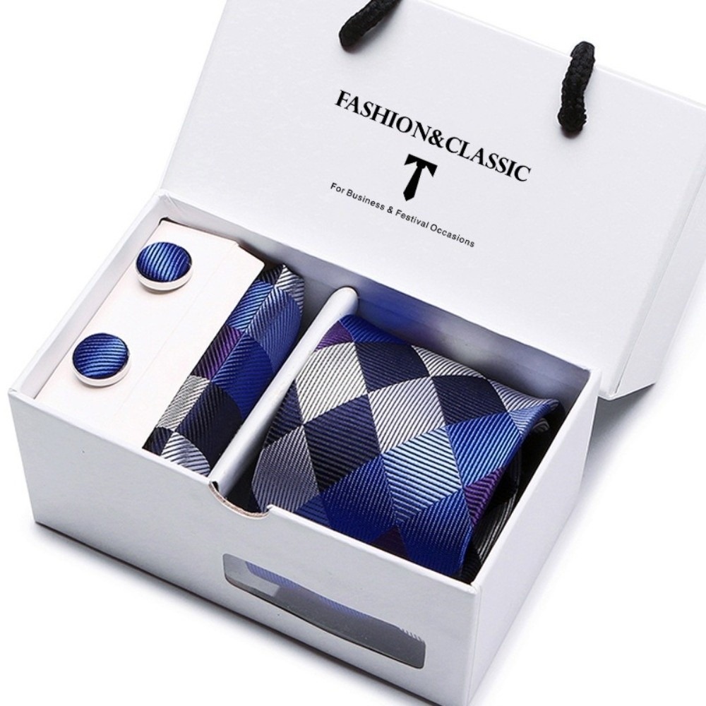 طقم ربطة عنق فاخرة من الحرير ا - مراجعة Neck Tie Set Box وسعره